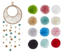 Pompoms Bommel Pompon für Traumfänger Mobilee Tiere ua, Hobbyfun 3425-
