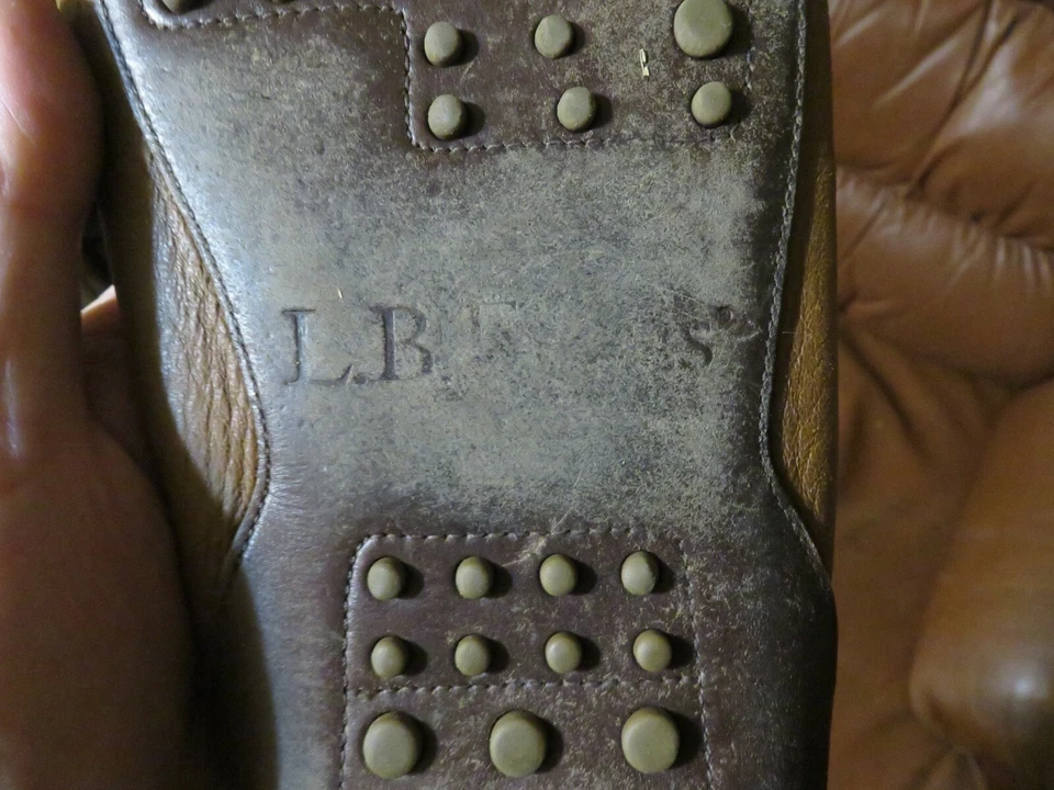 L.B. Mocasines de conducción Evans marrón sin cordones talla 12 Cuero 5468 Foto 3 de 4