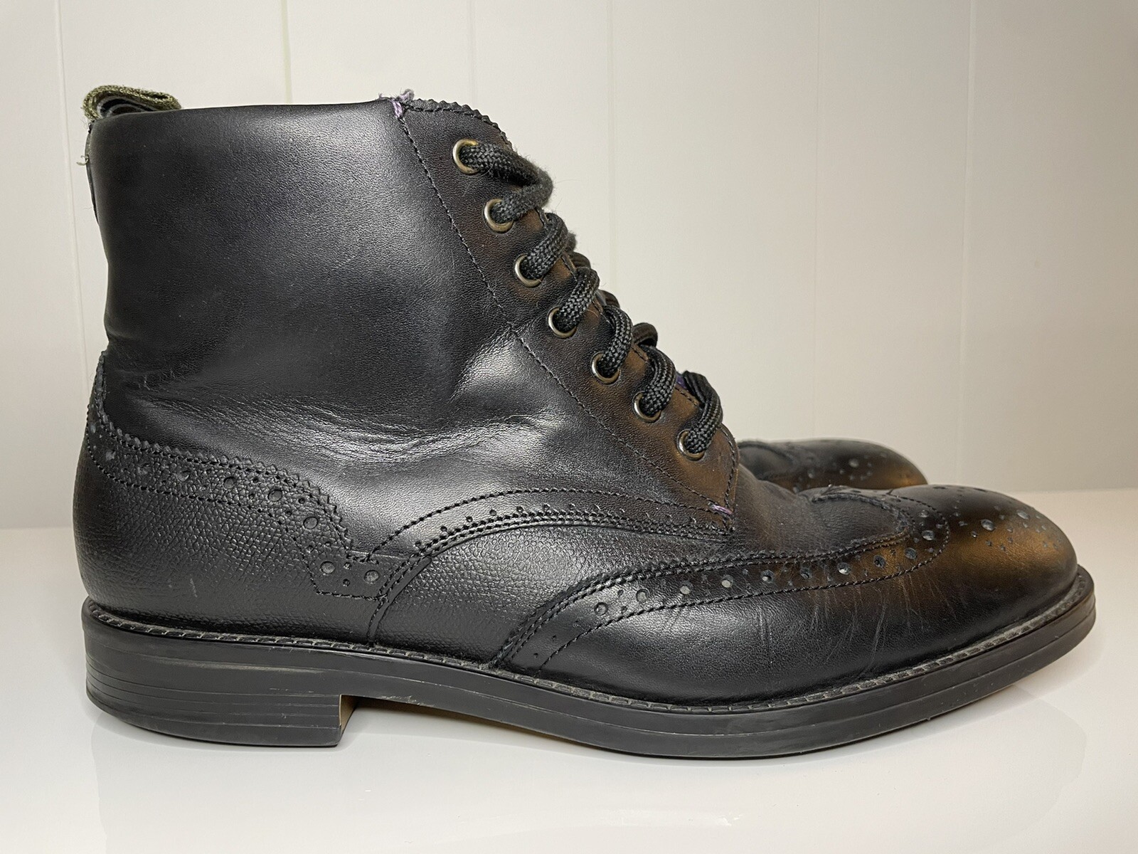 Ted Baker London Mens Black Leather 