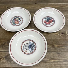 Set Of 3 Certified International Susan Winget  Pasta Bowls Made In Portugal