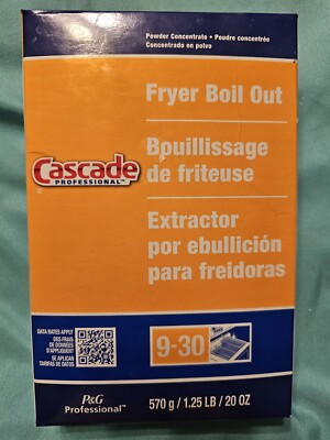 2x Cascade Professional Fryer Boil Out / Dishwasher Detergent 1.25lb / 20 OZ Ea