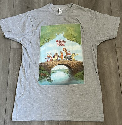 New Disney Winnie The Pooh & Friends Over The Bridge T-Shirt Women's Large
