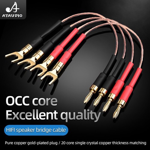 4pcs HIFI Speaker Bridge/Jumper Audio Cable OCC Bridge Cable Y to Y banana Plug - Picture 15 of 15