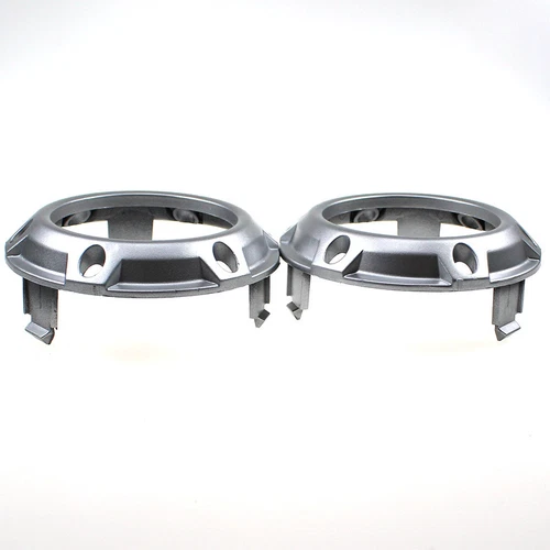 Pair Silver Front Fog Light Lamp Cover Frame For Mitsubishi Outlander 2007-2009 - Picture 2 of 4