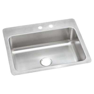 Elkay 27/22/8  DSESR12722MR2 Dayton Single Bowl Dual Mount Stainless Steel Sink