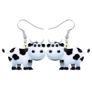 Dairy Cow Earrings Dangle Farm Animals