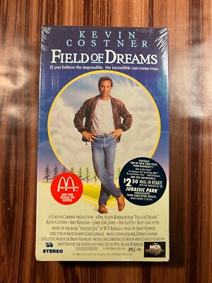 Field of Dreams VHS 1989 80's McDonald's Promo Kevin Costner Movie
