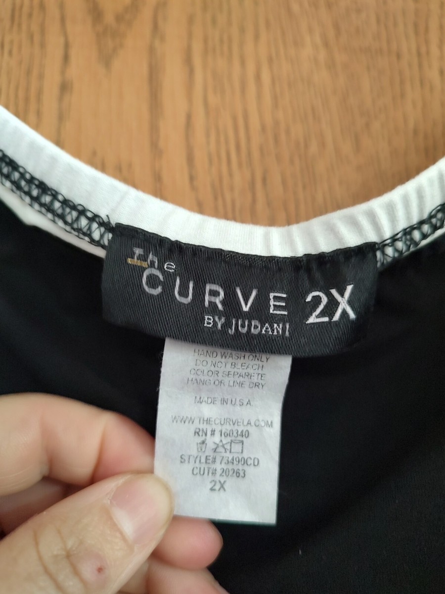 The Curve by Judani Womens Plus Size 2X Strapless Dress Black And