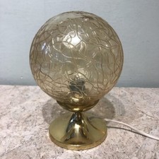 Tischlampe Kugel  Kugellampe Tulpenfuß Nachttischlampe Midcentury vintage Gold