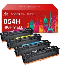 Toner Kingdom 054/054H Toner Cartridges 4 Pack Black And Color