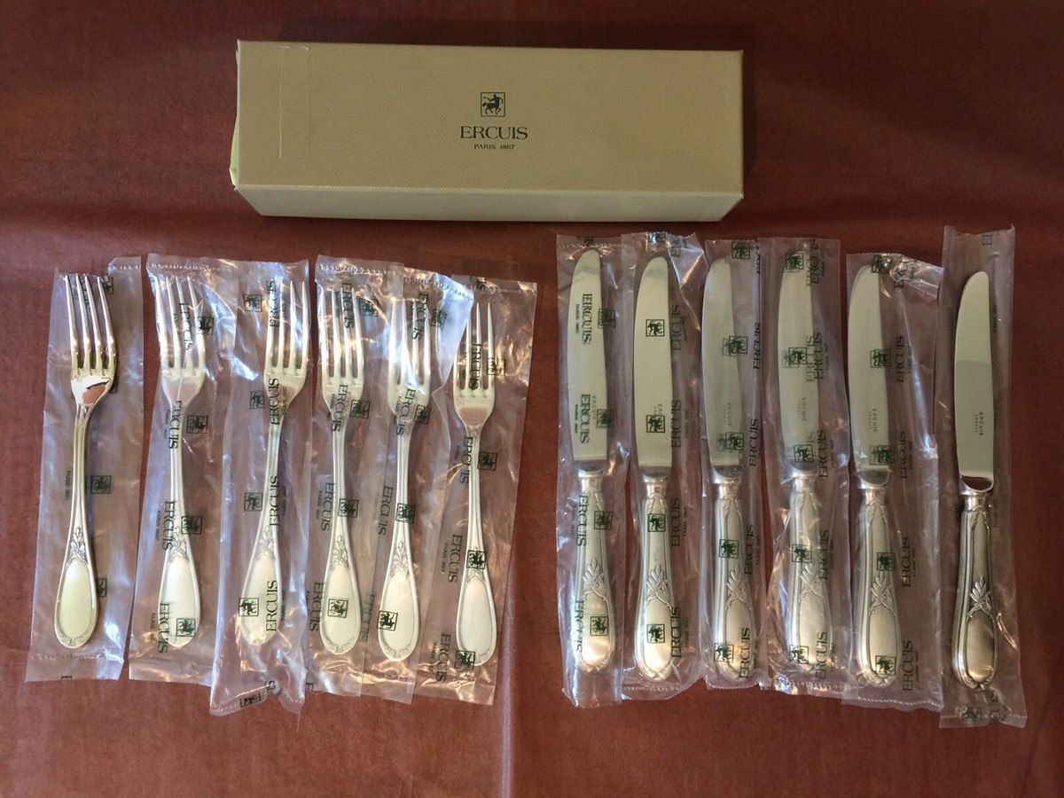 Rare Ensemble De Couverts Pour Caviar Orfèvre Saint Hilaire