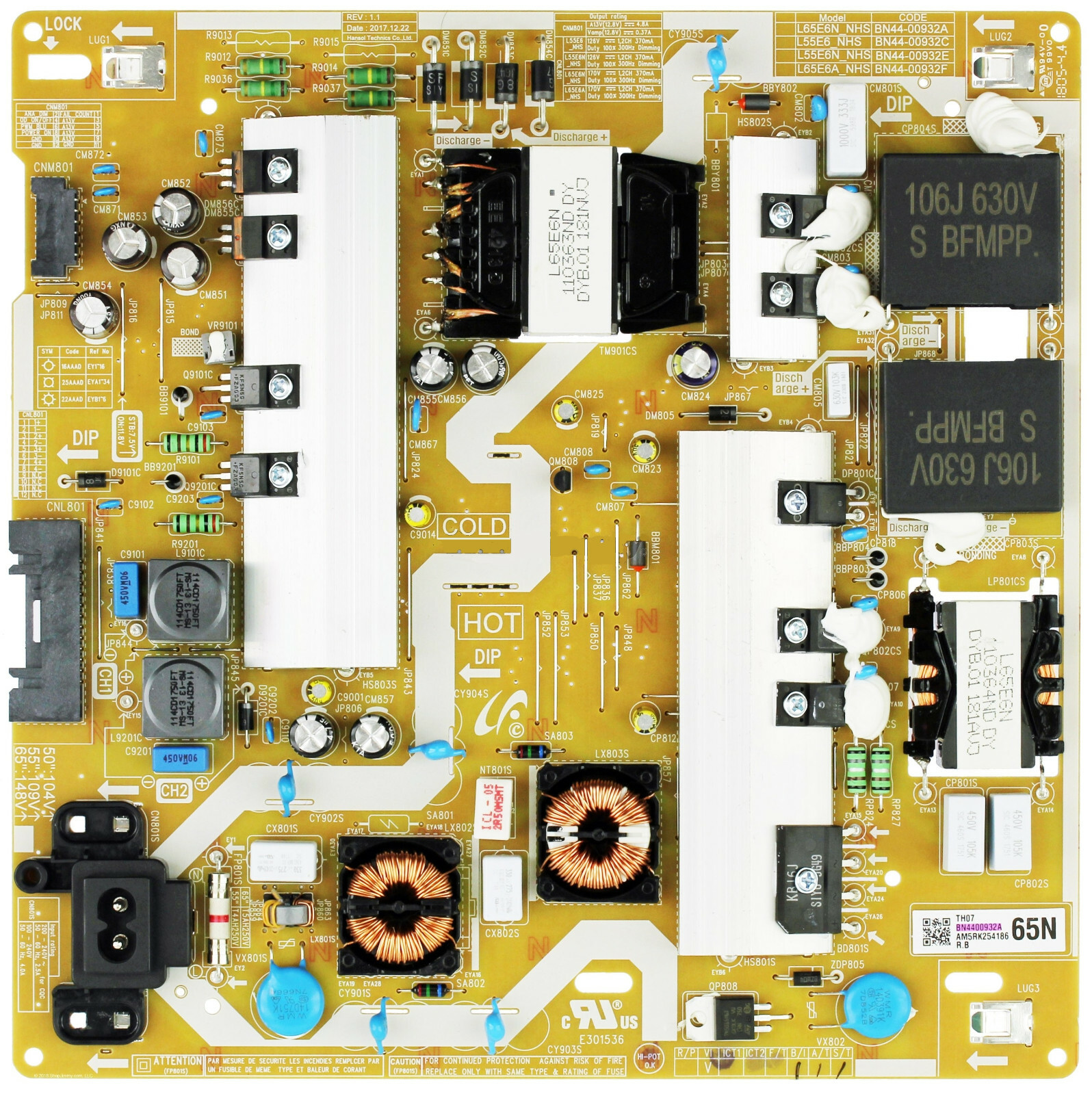 SAMSUNG POWER CARD - UE65NU7175U - BN44-00932A - L65E6N_NHS - Picture 1 of ...