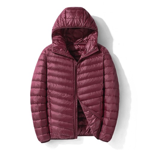 Mens Jackets Duck Down Ultra Light Travel Portable Thin Sports Hooded Jackets - Picture 4 of 20
