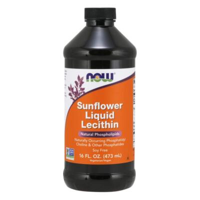 NOW Sunflower Lecithin Powder 16 Fl Oz Soy Free Non GMO Vegetarian Supplement