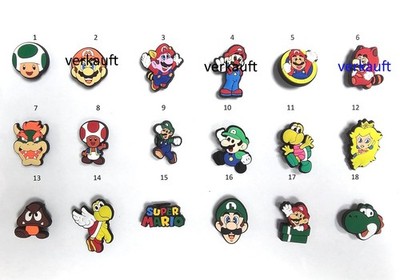Mario Kart: Coole Schuhanstecker, Charms, Jibbitz für Crocs und Schnürschuhe