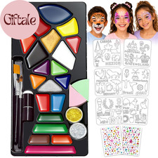 20 Colors Face Painting Kit for Kids Adults, Non Toxic Face Paint Set