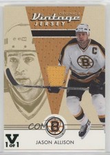 2003 Original Six Boston Bruins Memorabilia Vintage Jersey 1/1 Jason Allison 0c6