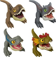 Mattel Jurassic World Dominion Uncaged Wild Pop Ups 4-Pack Dinosaur Toys, Sur...