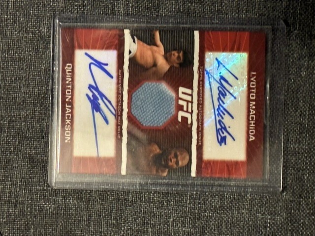 Topps UFC Round 2 Dual Mat Auto Quinton Rampage Jackson Lyoto Machida 5/25