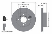 2X Pagid Bremsscheibe InnenbelüFtet Ø231Mm FüR Suzuki Alto GF Nissan Pixo UA0