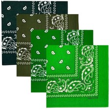 4 Pack 100 Cotton Bandanas 22x22 inches MultiPurpose Square Scarfs for Men ...