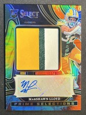 2024 Select Prime Selections Marshawn Lloyd RC Rookie Auto Tie Dye Prizm RPA /25
