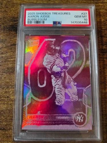 2025 Topps Shoebox Treasures Aaron Judge Bubblegum PSA 10 Gem Mint #27 Yankees