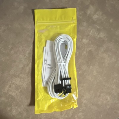Corsair PCIe Power Cable White Dual PCIe Connectors Computer Components