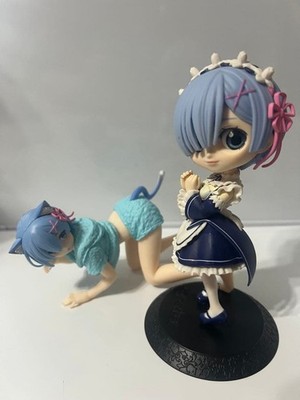 Re:Zero Rem Figure 2 Pack Bundle Collectible Figures Authentic Rare Boxless