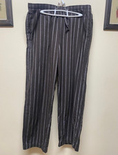 Gap Body Size Medium Flannel Pajama Lounge Pants Brown W/ Stripes Cozy