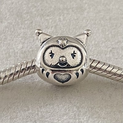 Kuromi Daruma Silber Charm Glücksbringer Japan Anime S925