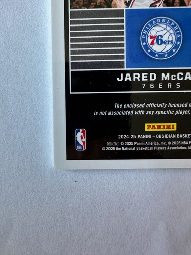 2024-25 Panini Obsidian - Jared McCain (RC) - Unbreakable Materials /249 - Bild 5 von 12