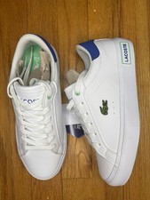 Lacoste for Kids Lace Up Powercourt Sneakers White/Blue US Size 3