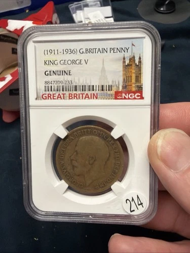 1911 George V Penny — photo from the most recent tracked eBay sale