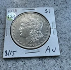 1878-p Morgan Silver Dollar, 90% Silver, AU