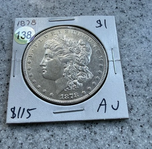 1878-p Morgan Silver Dollar, 90% Silver, AU