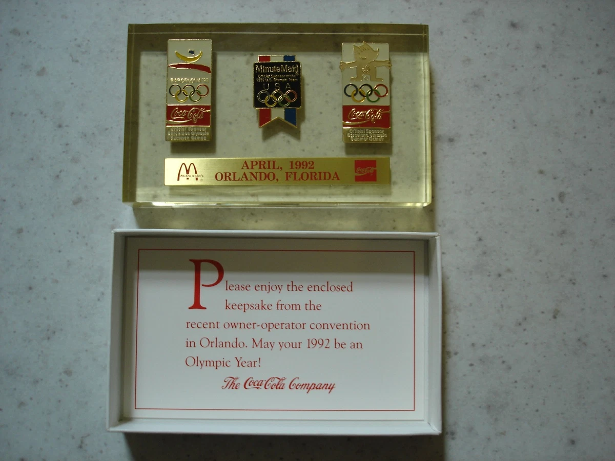 Barcelona 1992 Event Olympics Fan Pin, Buttons Just Listed 2026