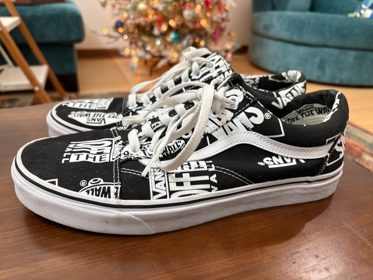 Vans Rare Old Skool Off The Wall Logo Print Shoes, Skateboarding