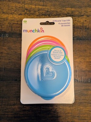 Munchkin Miracle Replacement Lids Multicolor BPA-Free Plastic 4 Pack