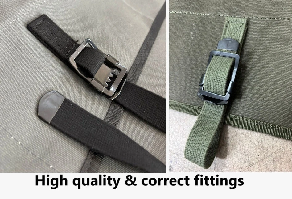 Canvas Soft Top For Willys Jeep M38A1/CJ5 fits on Cross Bow OD Green/Brown/Black - Imagem 3 de 4