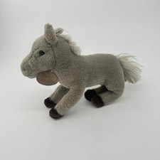 Russ Berrie Yomiko Classics Stallion Horse Plush Gray White Mane Stuffed Animal