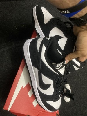 NIB Nike Dunk Low Retro SE Black White Suede FQ8249-100 Size Men s 9.5 / 11 W