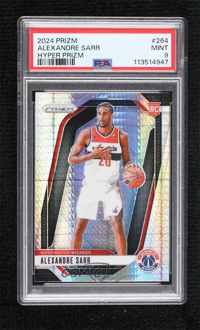 2024-25 Panini Prizm Hyper Prizm Alexandre Sarr #264 PSA 9 MINT 14t3