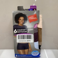 Hanes Women's 6pk Comfort Flex Fit Seamless Boy Shorts - Size Small