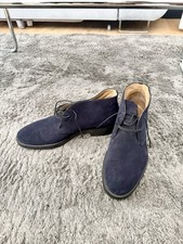 BALLY Desert Boots Gr. 42 5 Dunkelblaues Wildleder Wie Neu Top Zustand NP 450 €