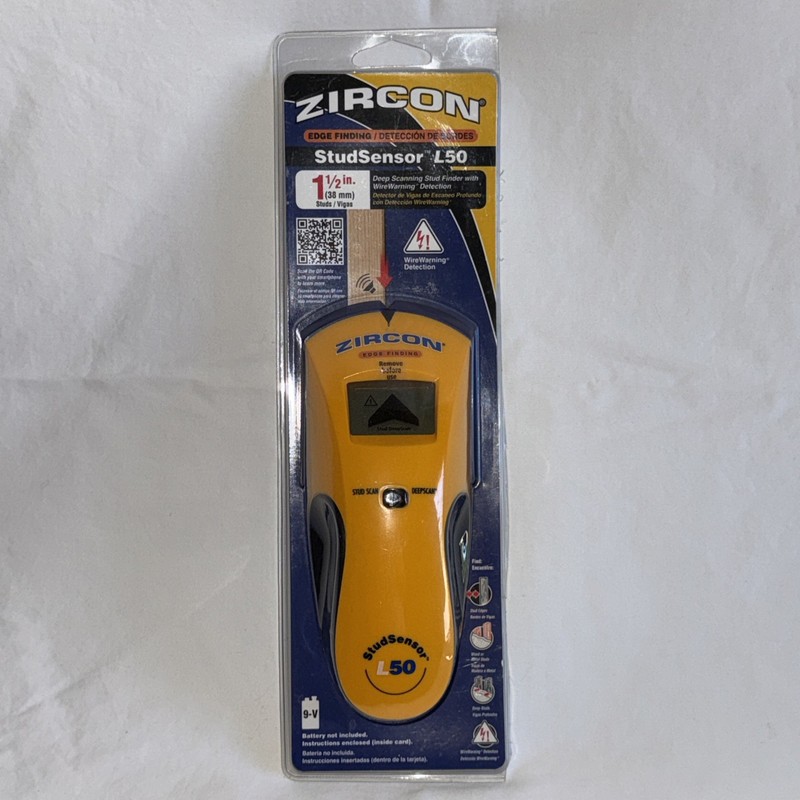Zircon L50 Edge Finding StudSensor Deep Scanning Stud Finder WireWarning