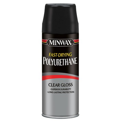 Minwax Fast Drying Polyurethane Spray, Protective Wood Finish, Clear/w