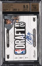 2009 PANINI PRESTIGE NBA DRAFT CLASS AUTO #7 STEPHEN CURRY BGS 9.5
