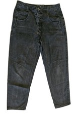 Guess Pascal Jeans Mens 34x30 Black Loose Fit Tapered Denim Vintage Made in USA