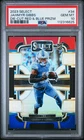 2023 Panini Select Jahmyr Gibbs #34 Die Cut Red & Blue Prizm RC Rookie PSA 10